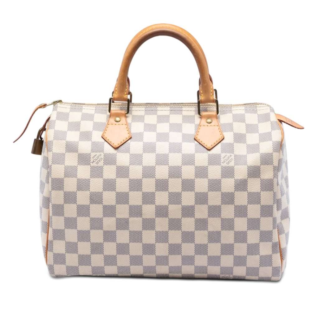 Louis Vuitton Damier Azur Speedy 30 White Very good condition - Front View