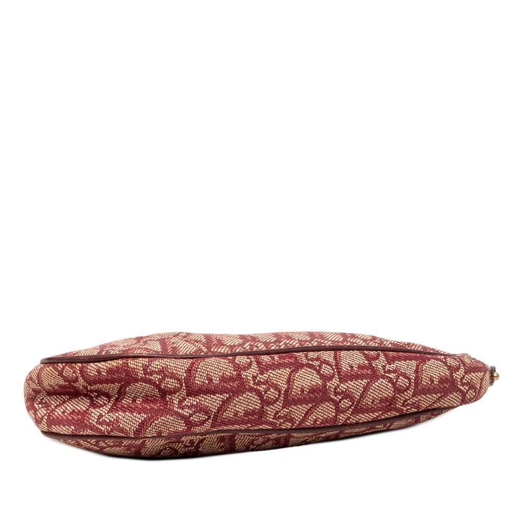Dior Mini Diorissimo Canvas Saddle Pochette Red Very good - Inside View