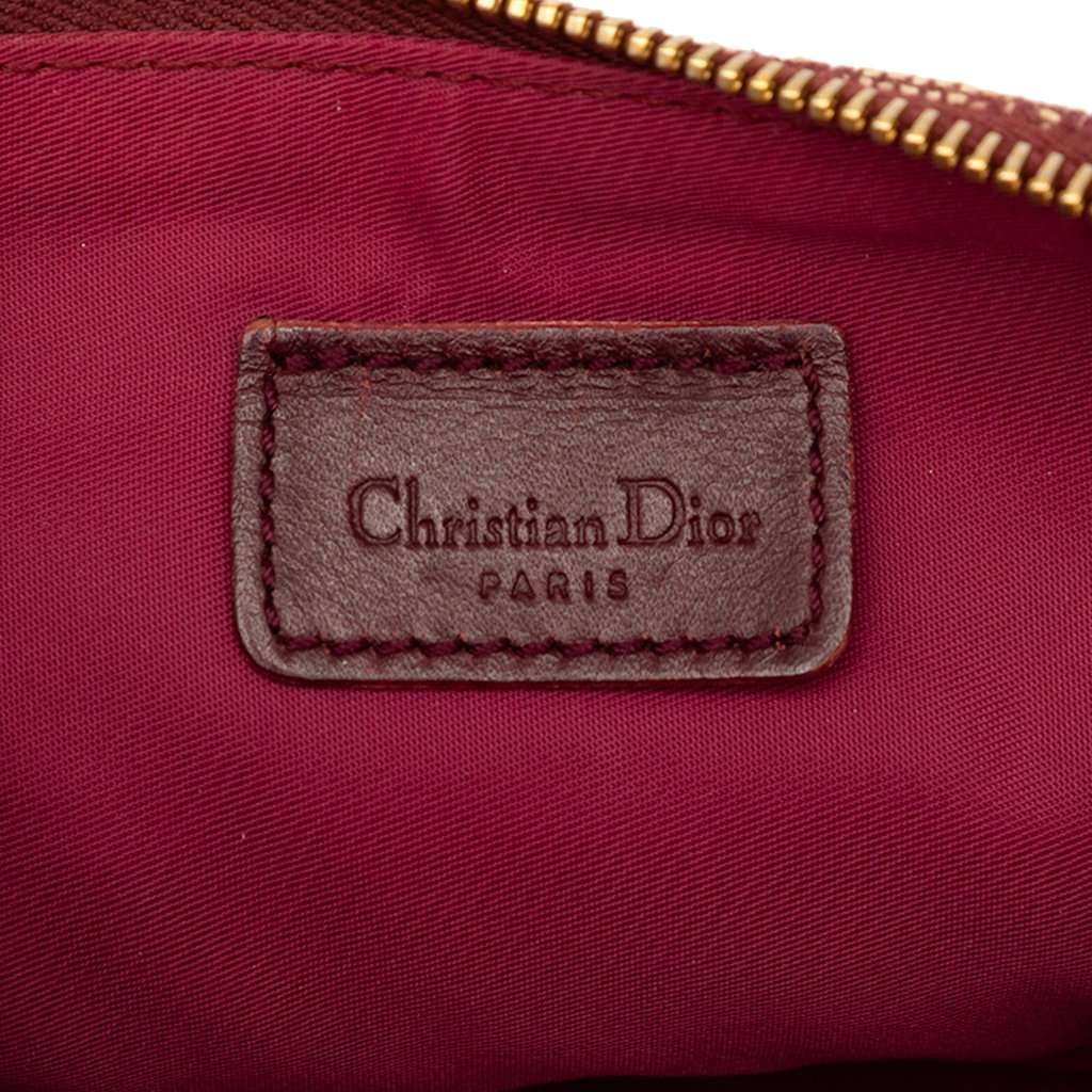 Dior Mini Diorissimo Canvas Saddle Pochette Red Very good - Box View