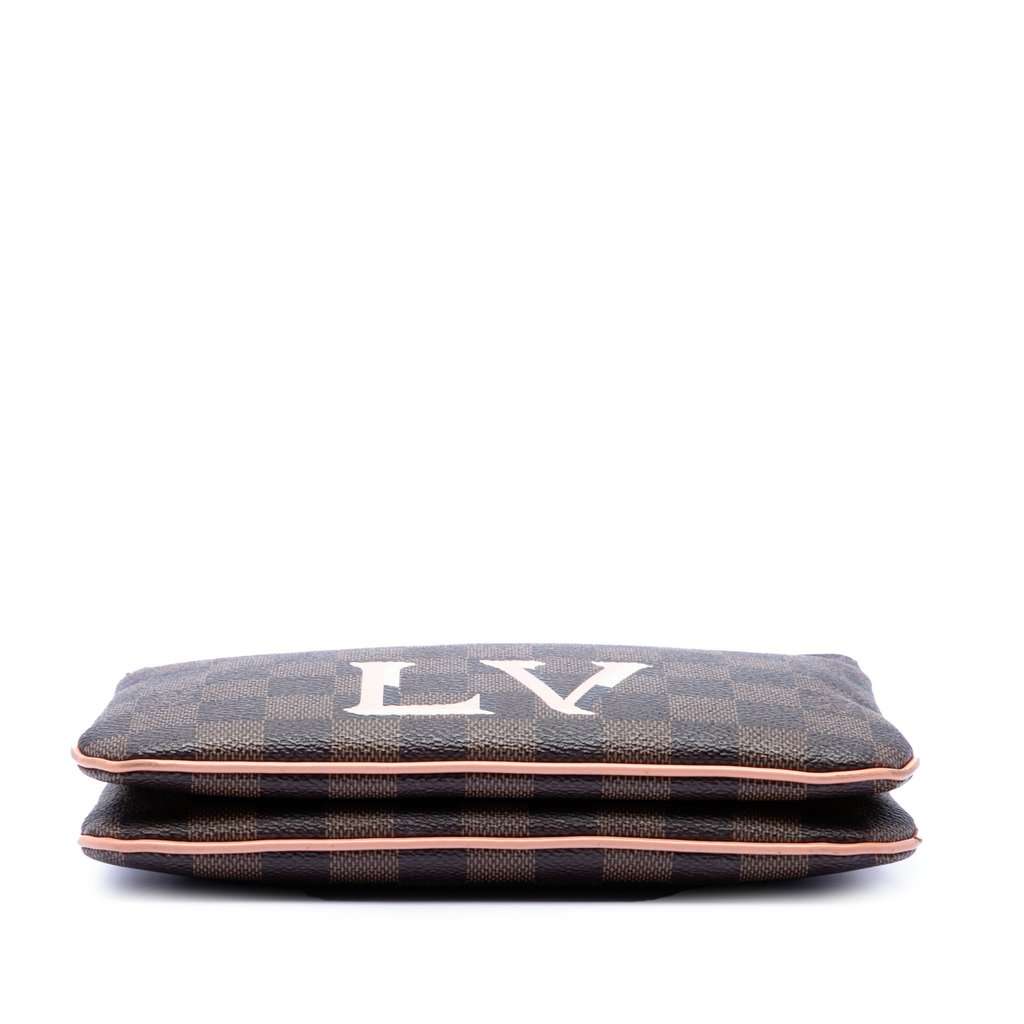 Louis Vuitton Damier Ebene Pochette Double Zip Brown Very good condition - Inside View