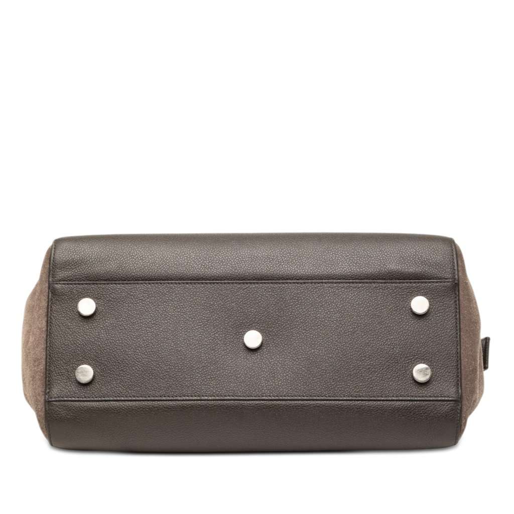 Saint Laurent Small Leather and Suede Rive Gauche Cabas Tote Brown Leather Very good condition - Inside View