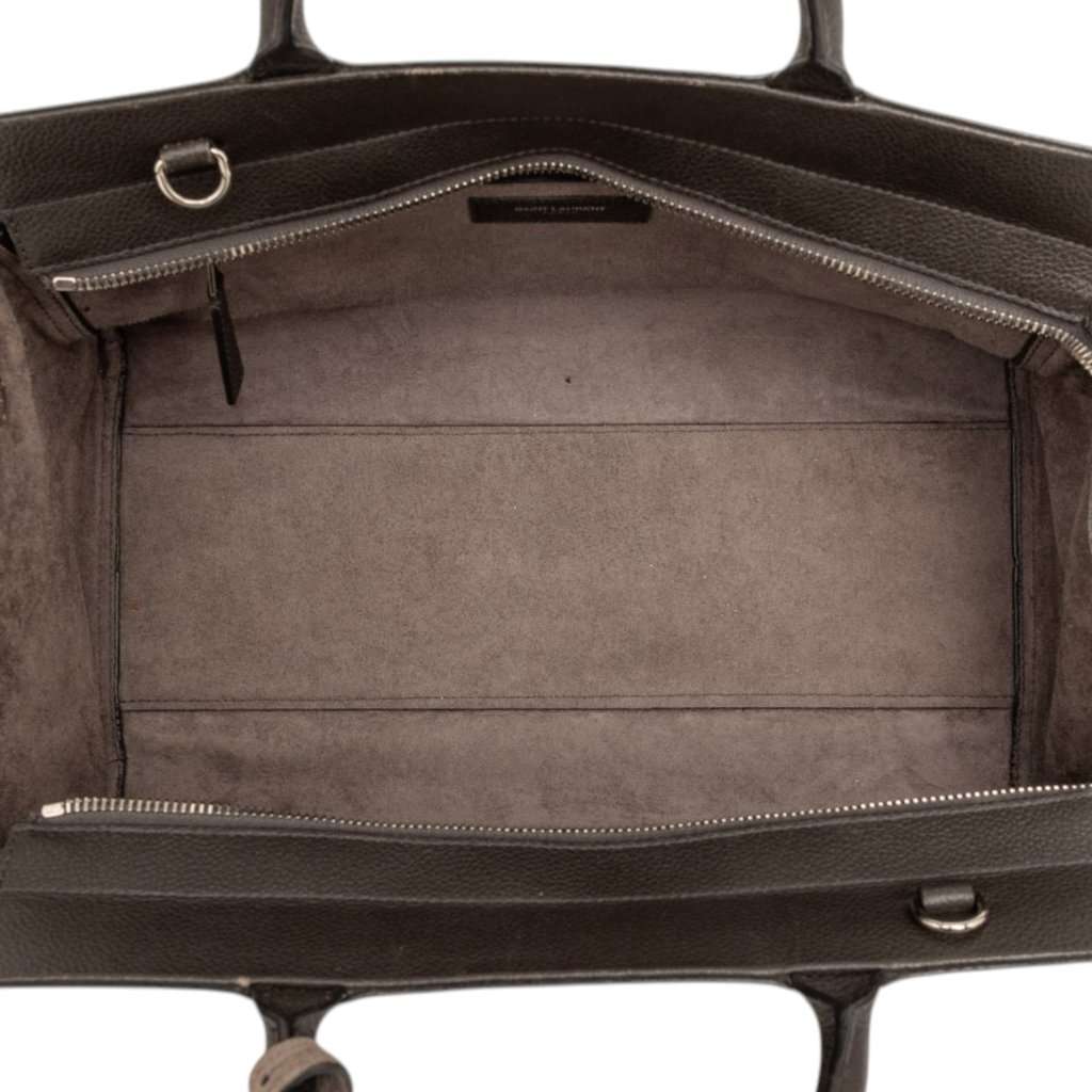 Saint Laurent Small Leather and Suede Rive Gauche Cabas Tote Brown Leather Very good condition - Model View