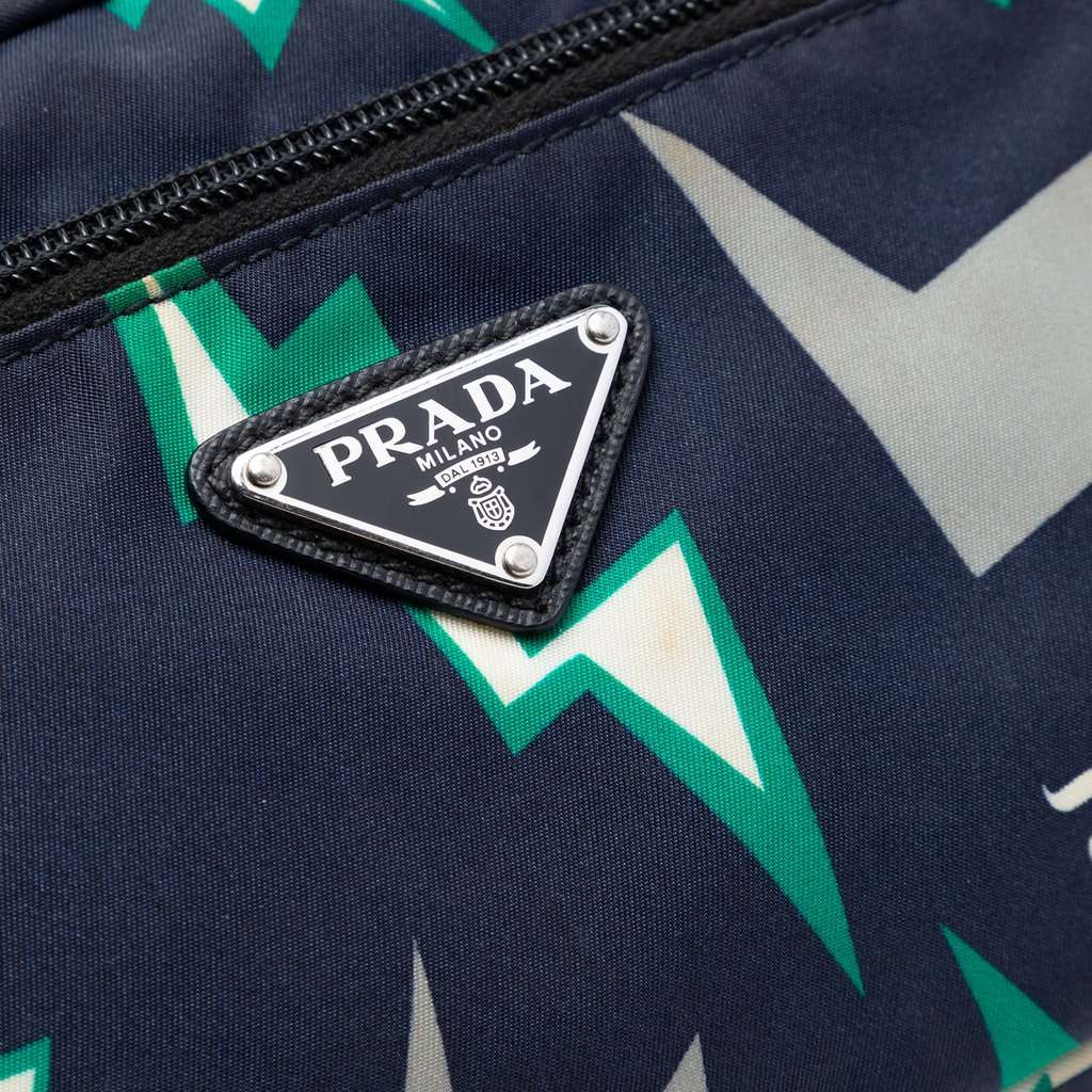 Prada Universal Studios Tessuto Frankenstein Thunder Belt Bag Blue Very good condition - Box View