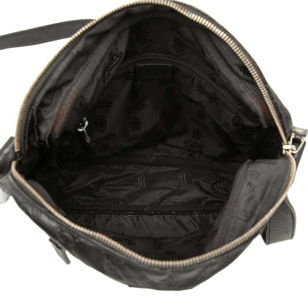 Gucci Guccissima Crossbody Black Leather Very good condition - Model View