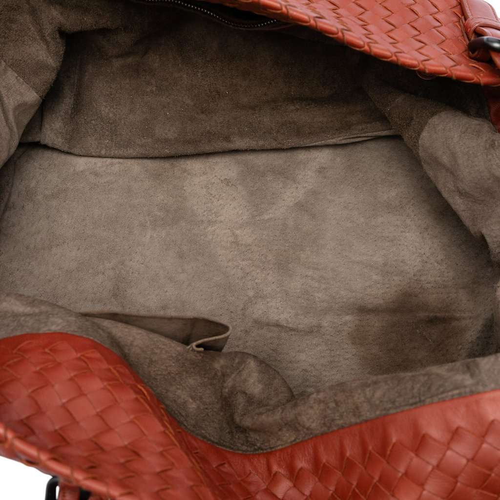 Bottega Veneta Large Nappa Intrecciato Cesta Tote Red Leather Very good condition - Model View