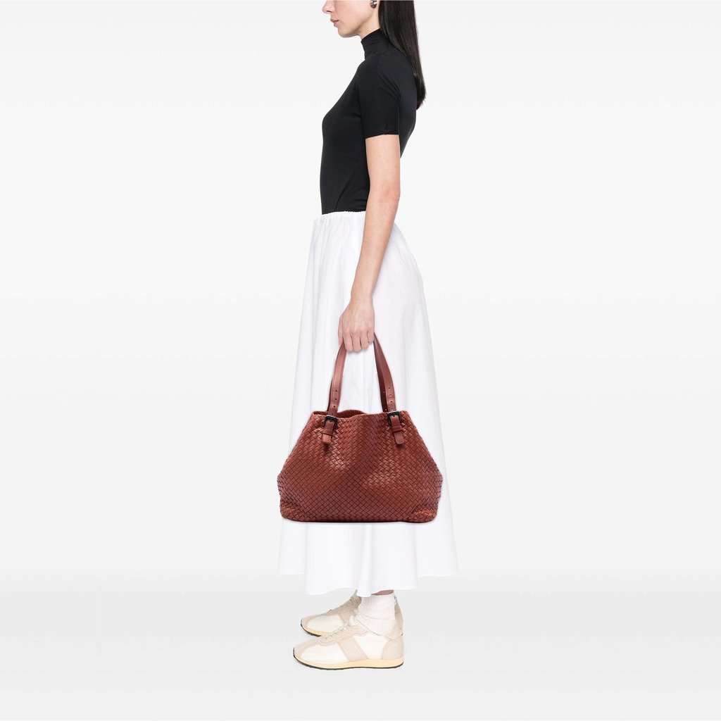 Bottega Veneta Large Nappa Intrecciato Cesta Tote Red Leather Very good condition - Box View