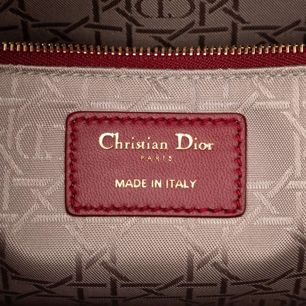 Dior Large Lambskin Cannage Lady Dior Red Leather Very good - Box View