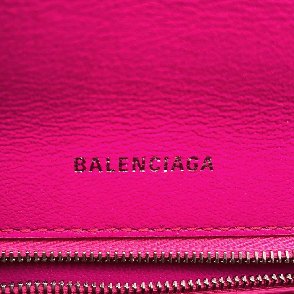 Balenciaga Small Shiny Box Calfskin Hourglass Satchel Pink Leather Very good condition - Box View