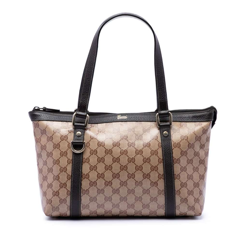Gucci GG Crystal Abbey D Ring Tote Beige Very good - Front View