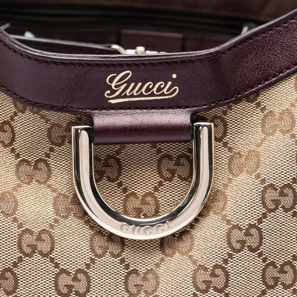 Gucci Large GG Canvas Abbey D Ring Shoulder Bag Beige Very good condition - Box View