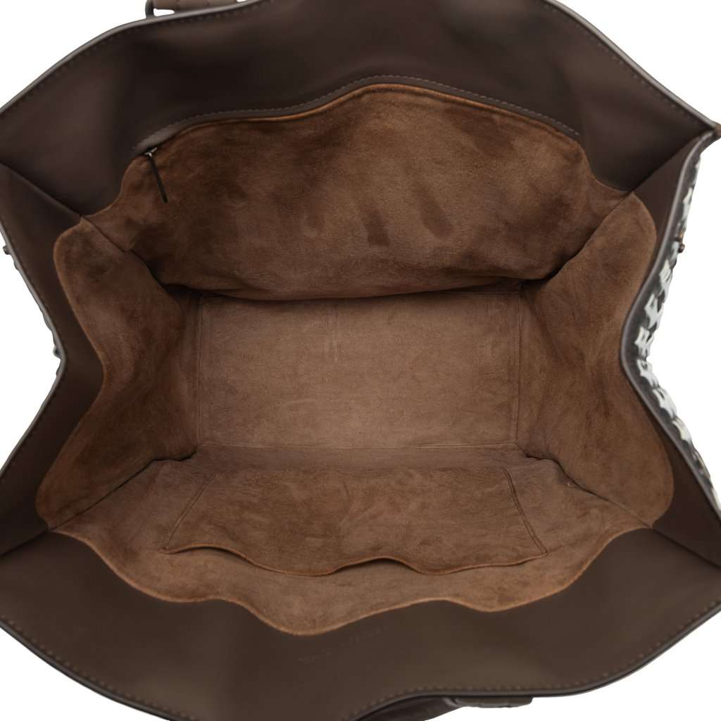 Bottega Veneta Intrecciato Trimmed Leather Tote Brown Leather Very good condition - Model View