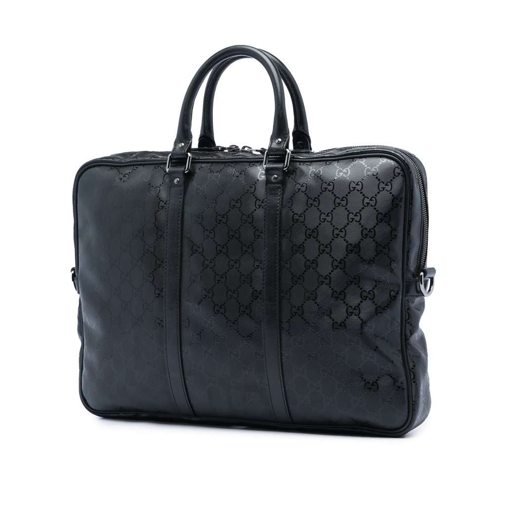 Gucci GG Imprime Business Bag Black Very good - Back View