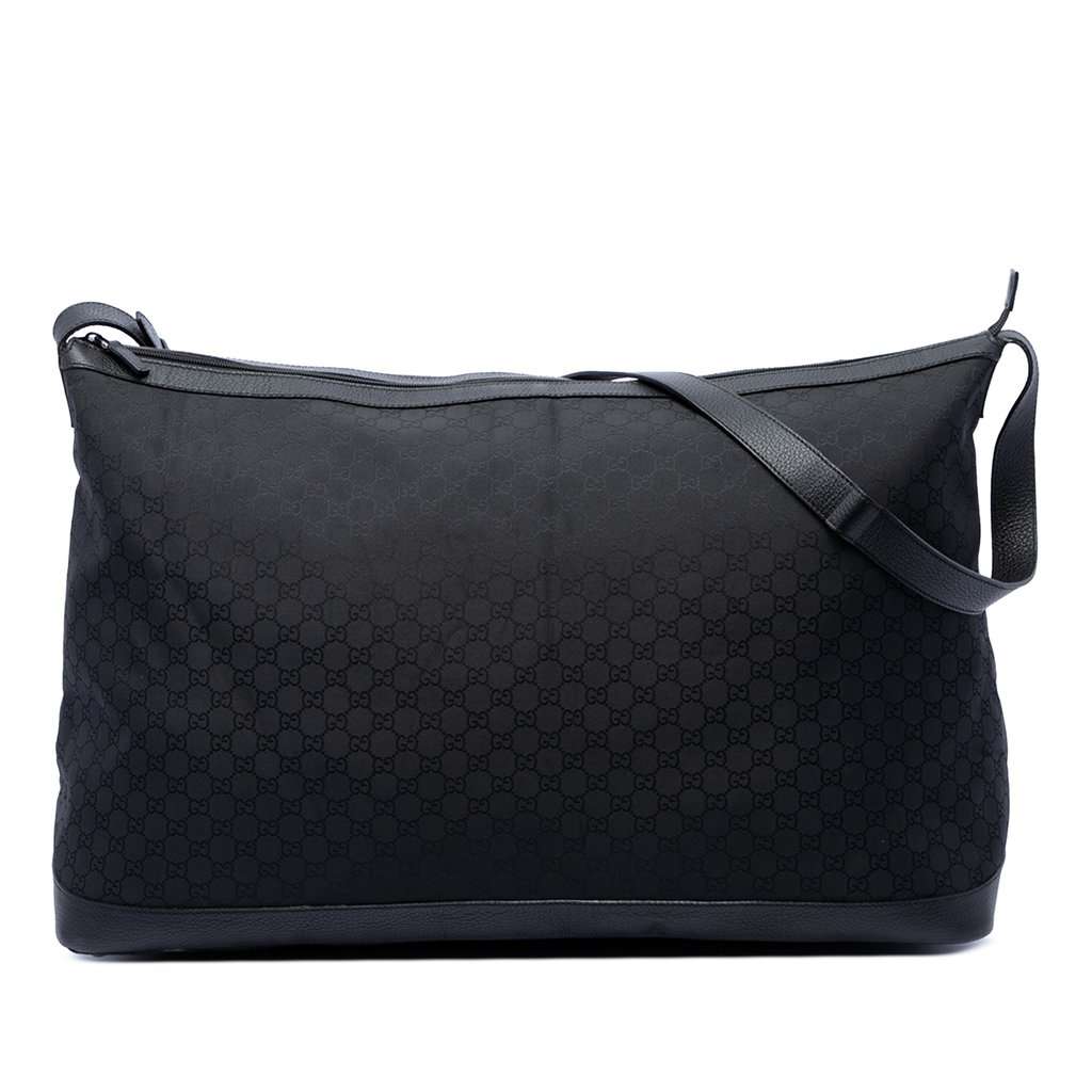 Gucci XL GG Nylon Travel Bag Black Very good - Front View