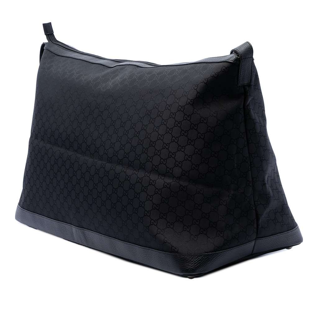 Gucci XL GG Nylon Travel Bag Black Very good - Back View
