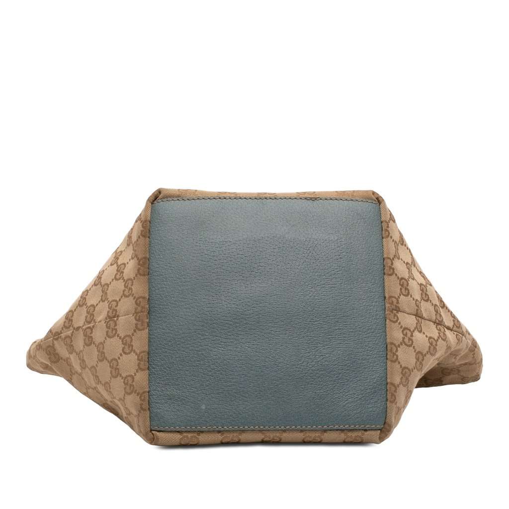 Gucci GG Canvas Web Tote Beige Very good - Inside View