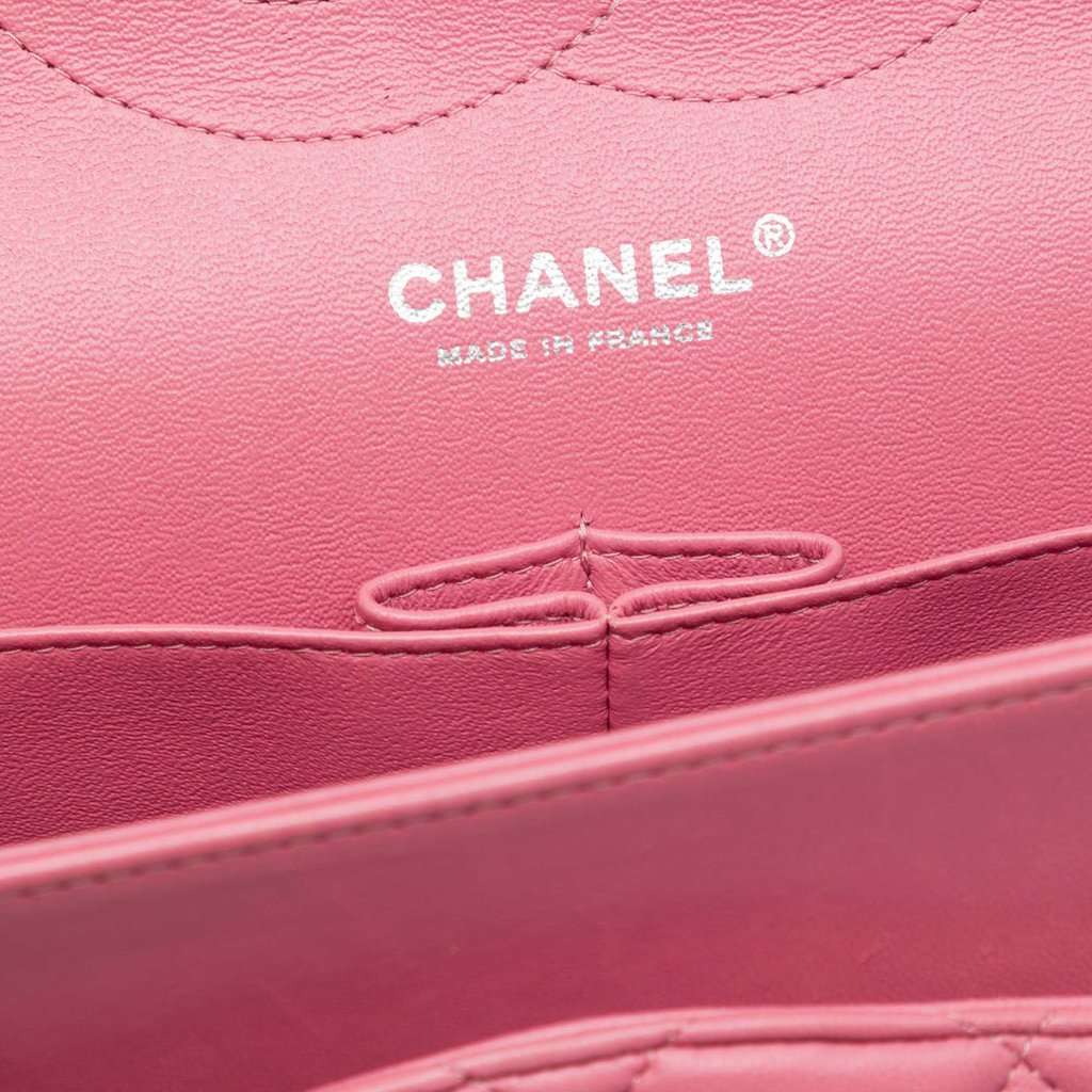 Chanel Jumbo Classic Lambskin Double Flap Pink Leather Very good condition - Box View