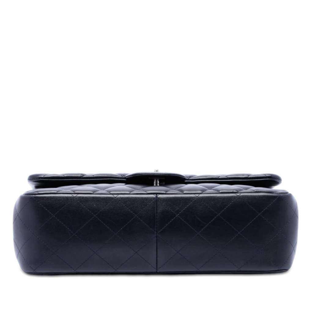 Chanel Jumbo Classic Lambskin Double Flap Blue Leather Very good condition - Inside View