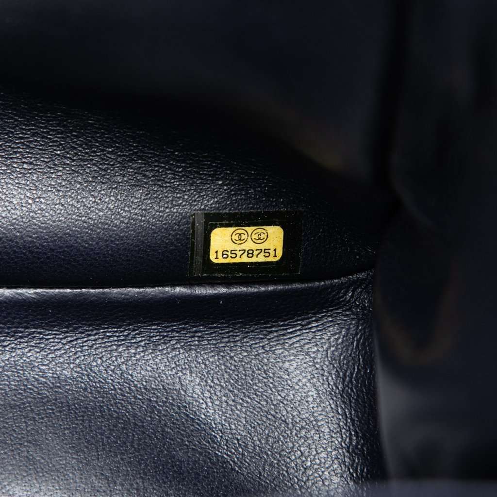 Chanel Jumbo Classic Lambskin Double Flap Blue Leather Very good condition - Box View