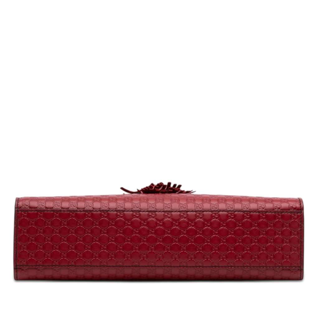 Gucci Medium Microguccissima Emily Shoulder Bag Red Leather Very good - Inside View