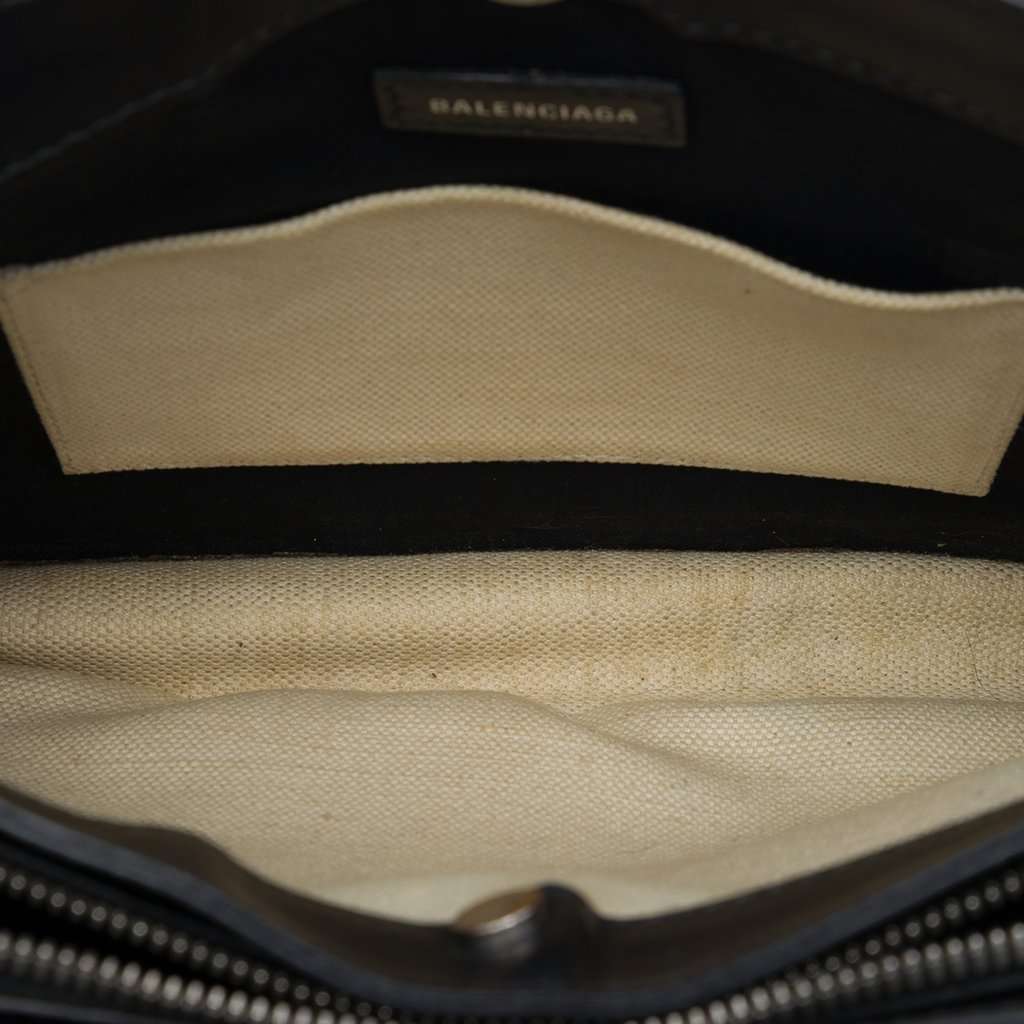Balenciaga Canvas Navy Pochette Crossbody Brown Very good - Model View