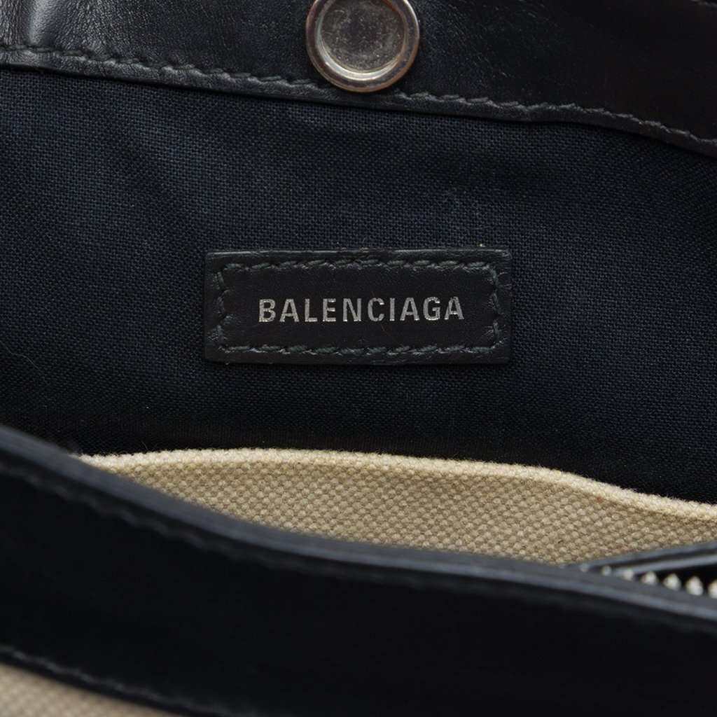 Balenciaga Canvas Navy Pochette Crossbody Brown Very good - Box View
