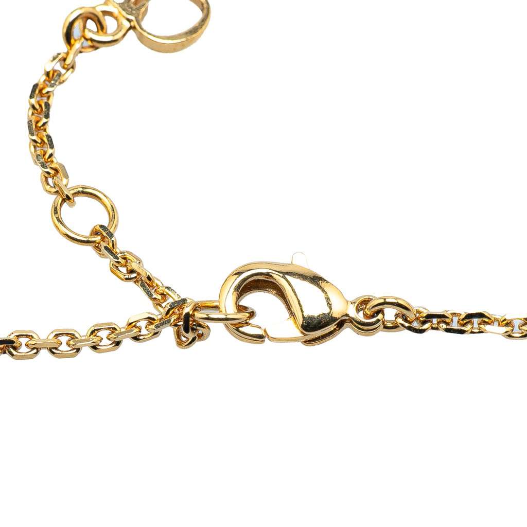 Dior Gold Plated Crystal and Faux Pearl Clair D Lune Bracelet Gold Metal Very good condition - Box View