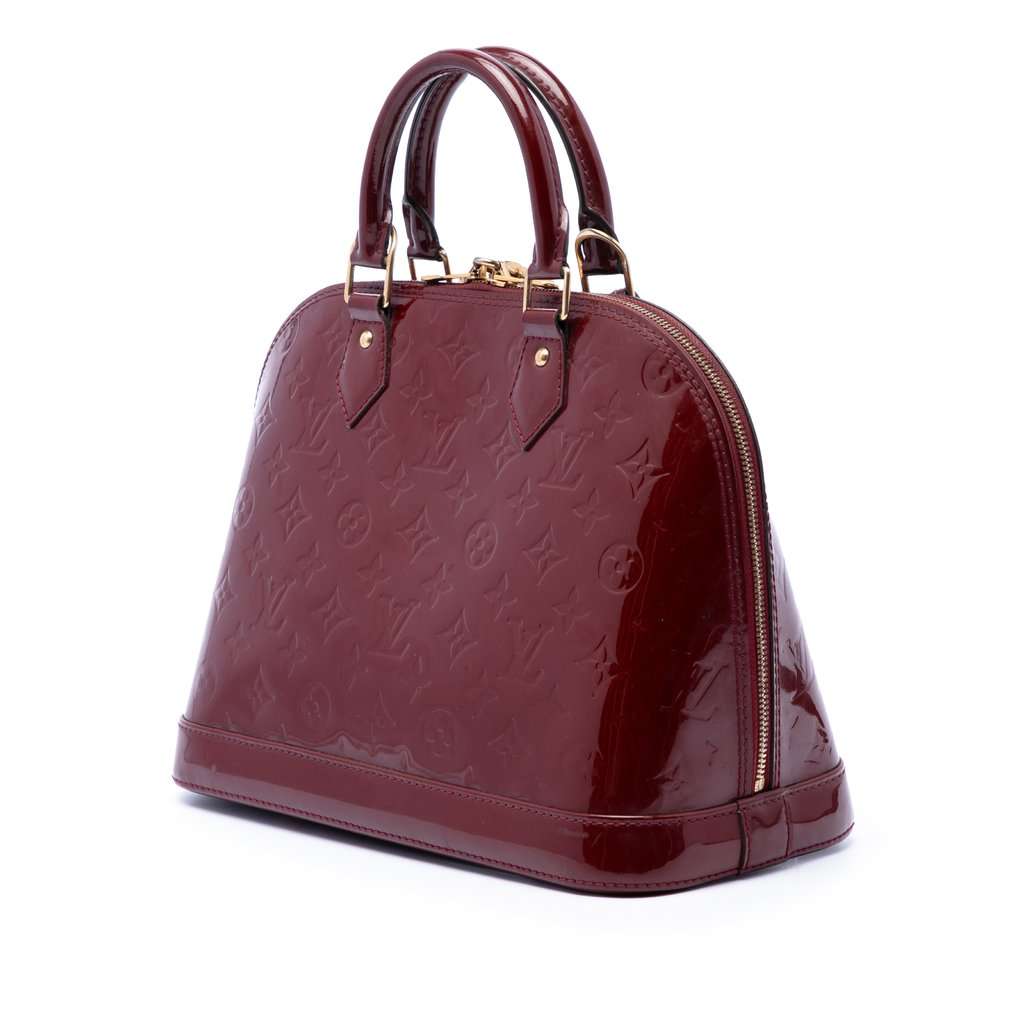 Louis Vuitton Monogram Vernis Alma PM Red Leather Very good - Back View