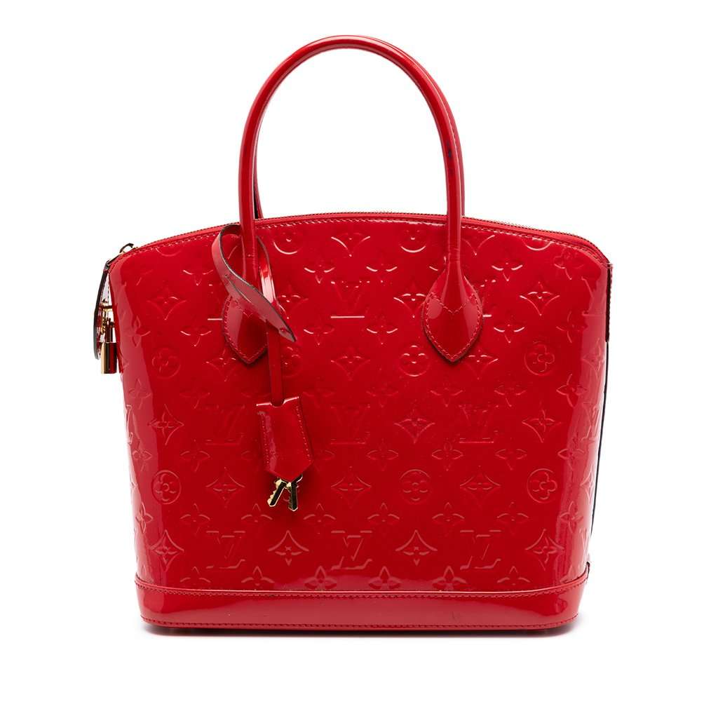 Louis Vuitton Monogram Vernis Lockit PM Red Leather Very good - Front View