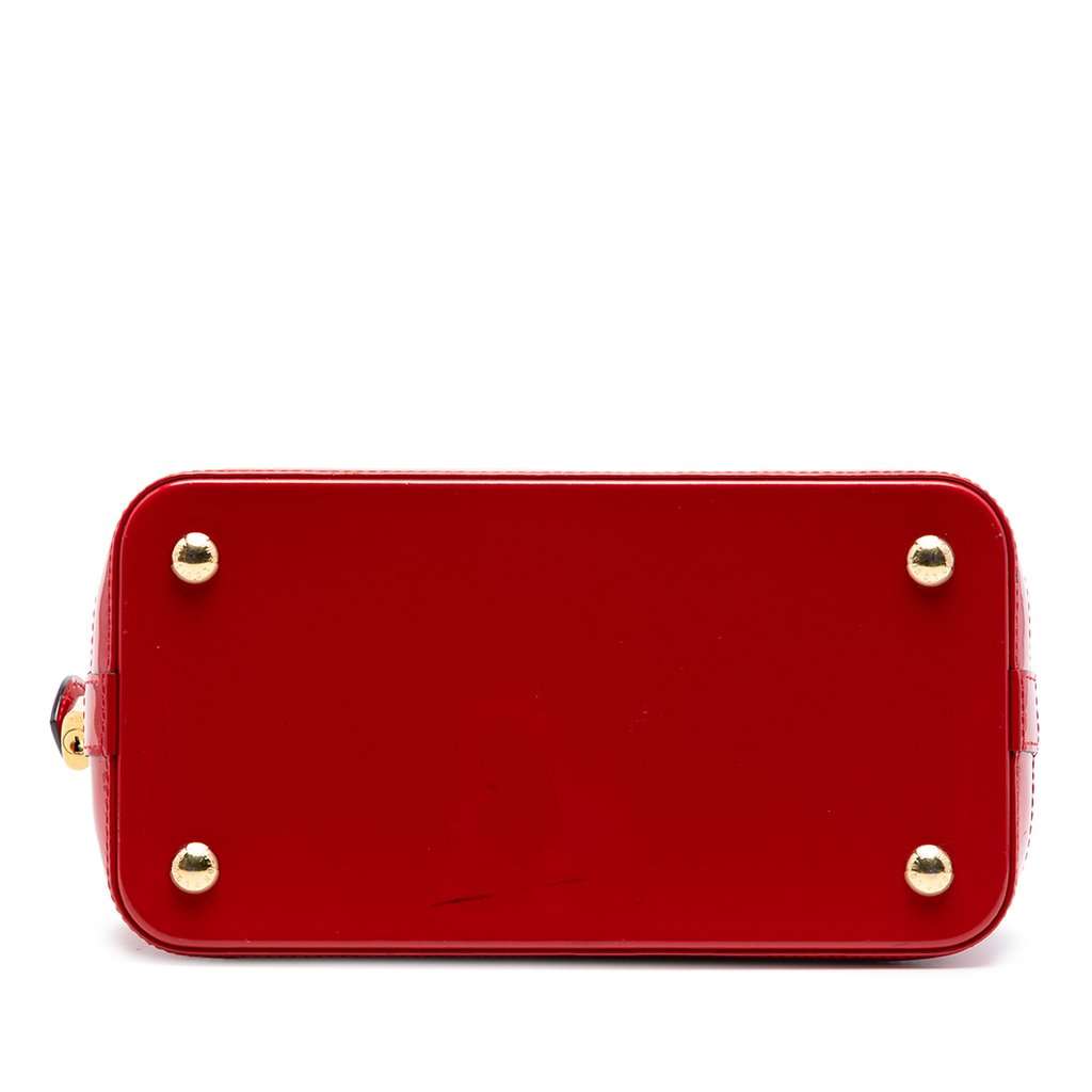 Louis Vuitton Monogram Vernis Lockit PM Red Leather Very good - Inside View