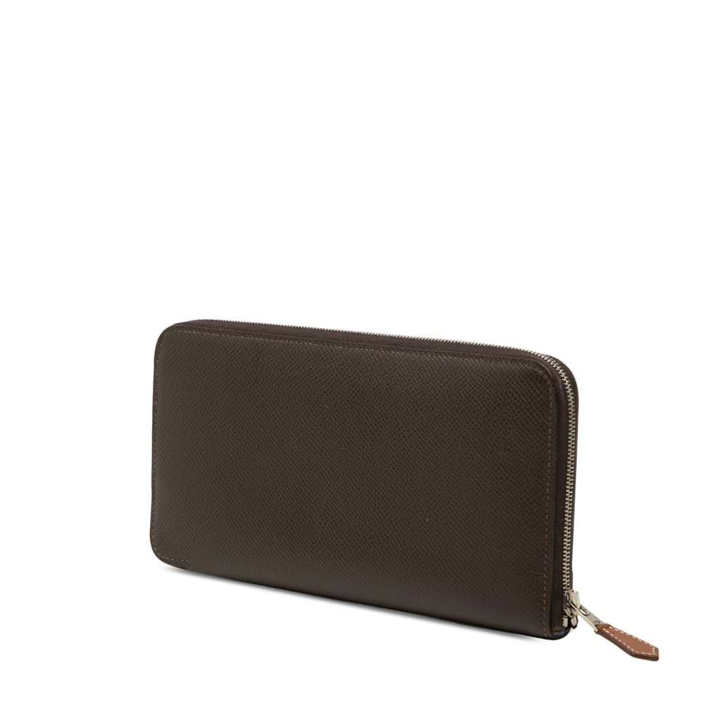 Hermès Epsom Silk In Classique Long Wallet Brown Leather Very good - Back View