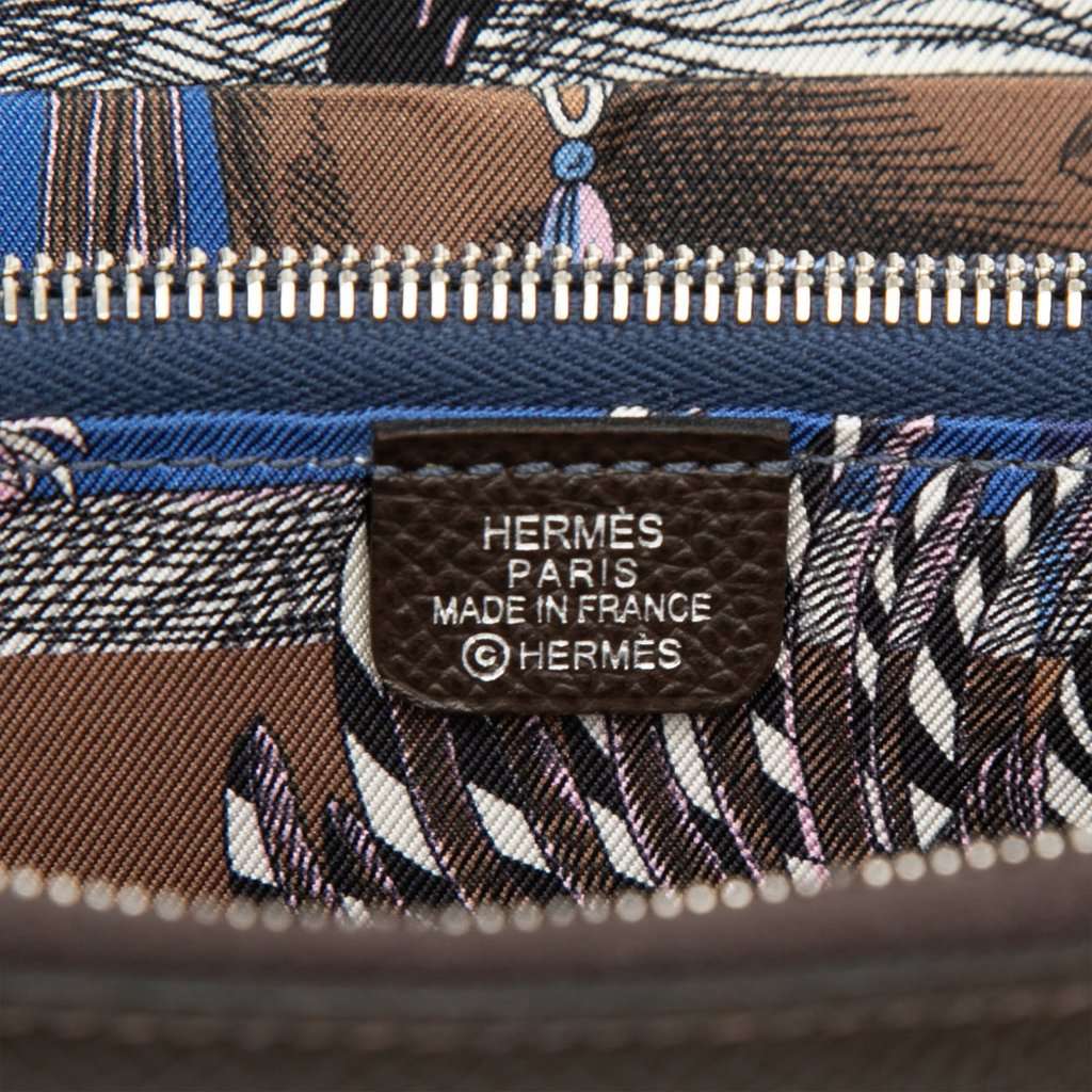 Hermès Epsom Silk In Classique Long Wallet Brown Leather Very good - Box View