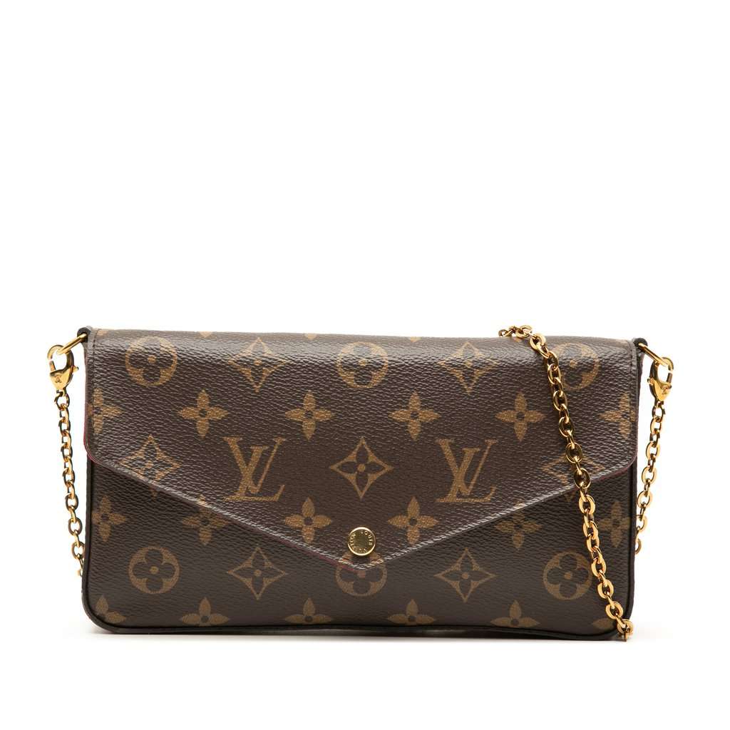 Louis Vuitton Monogram Pochette Felicie Brown Very good - Front View