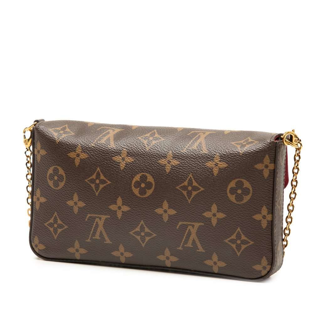 Louis Vuitton Monogram Pochette Felicie Brown Very good - Back View