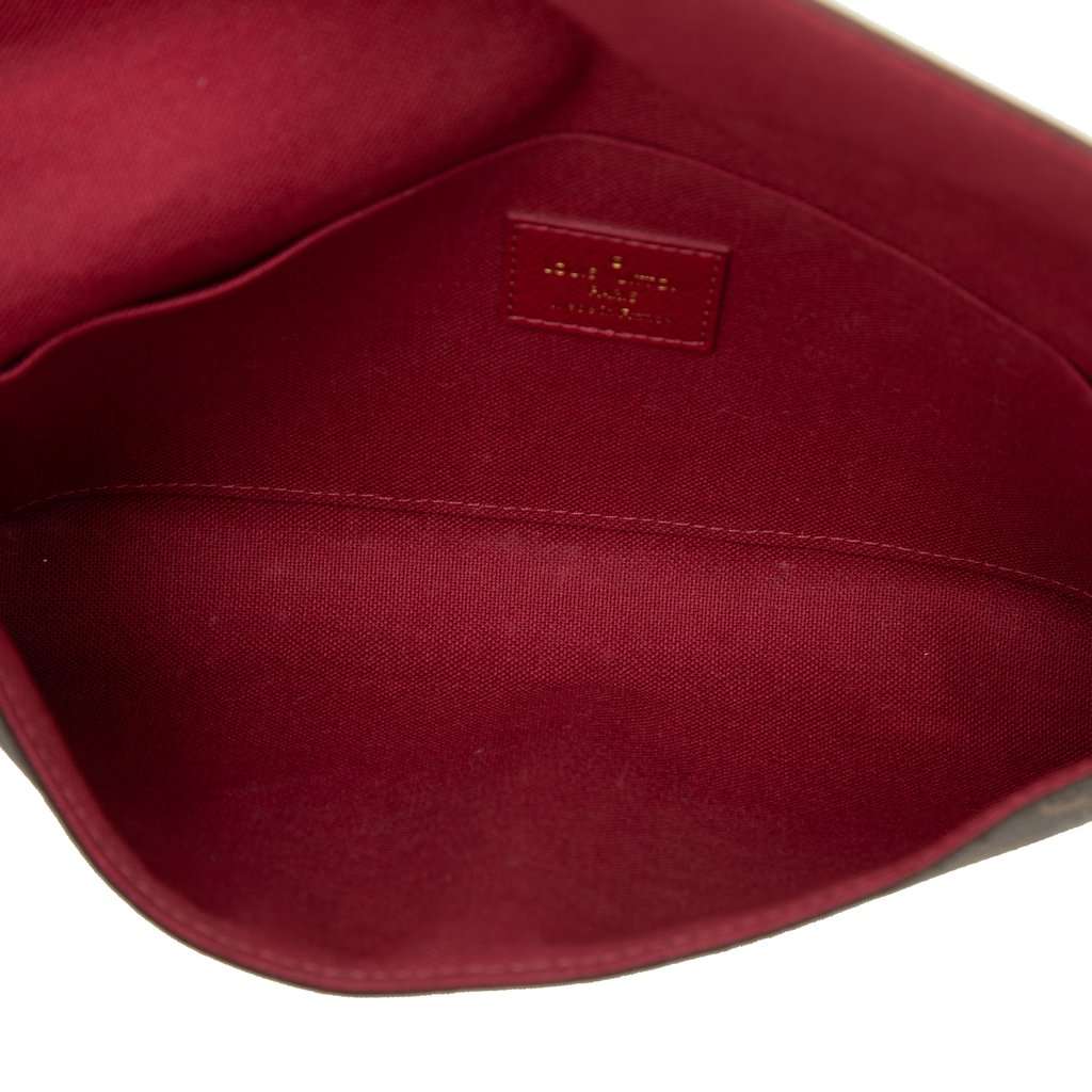 Louis Vuitton Monogram Pochette Felicie Brown Very good - Model View