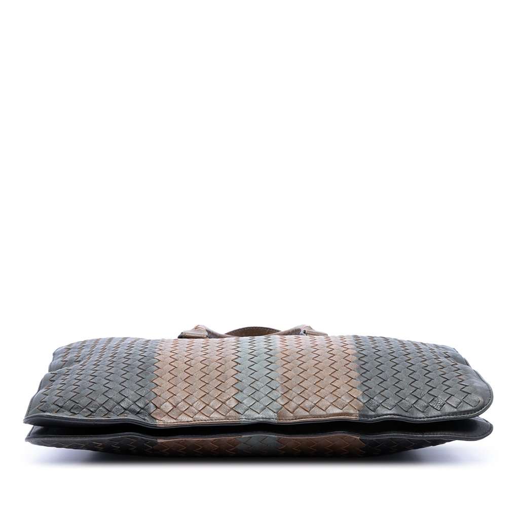 Bottega Veneta Nappa Intrecciato Club Fume Briefcase Brown Leather Very good - Inside View