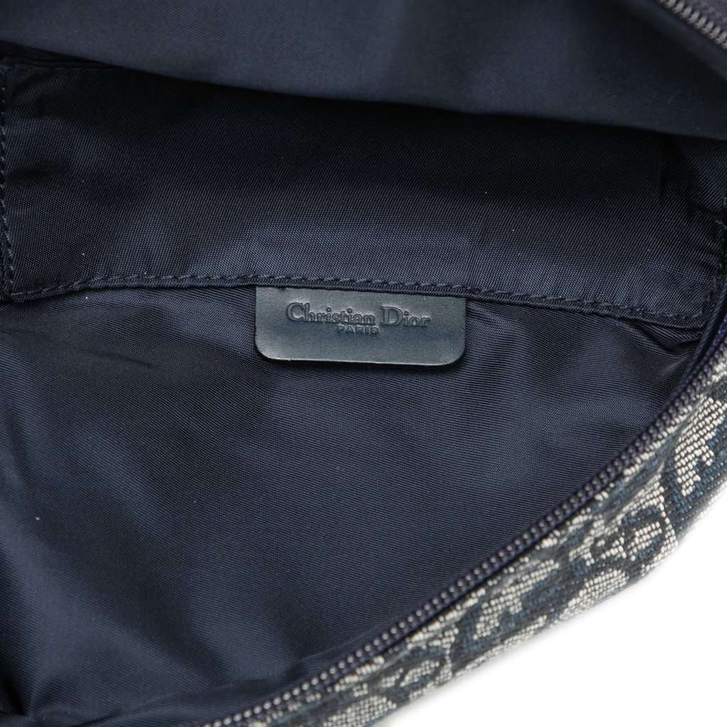 Dior Diorissimo Canvas Saddle Pouch Blue Very good condition - Model View