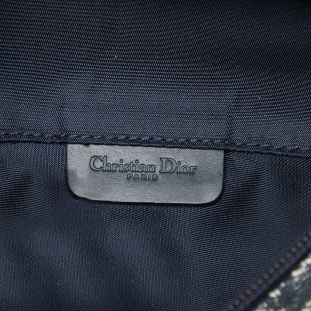 Dior Diorissimo Canvas Saddle Pouch Blue Very good condition - Box View