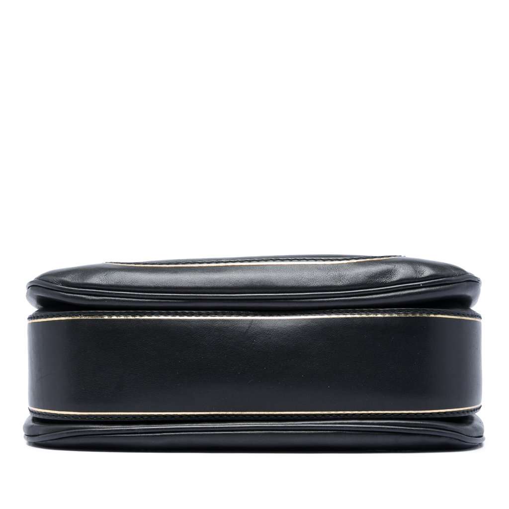Gucci Medium Calfskin New Bamboo Top Handle Bag Black Leather Very good - Inside View
