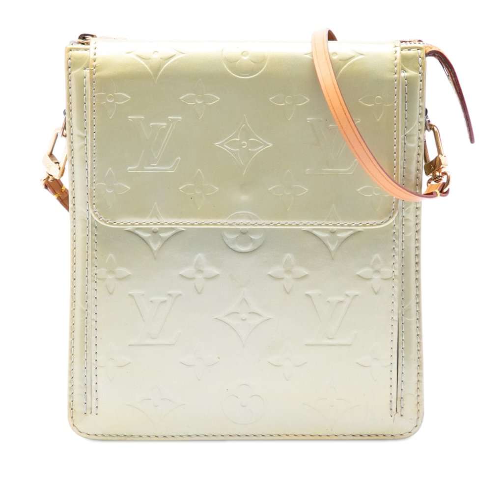 Louis Vuitton Monogram Vernis Mat Mott White Leather Very good - Front View