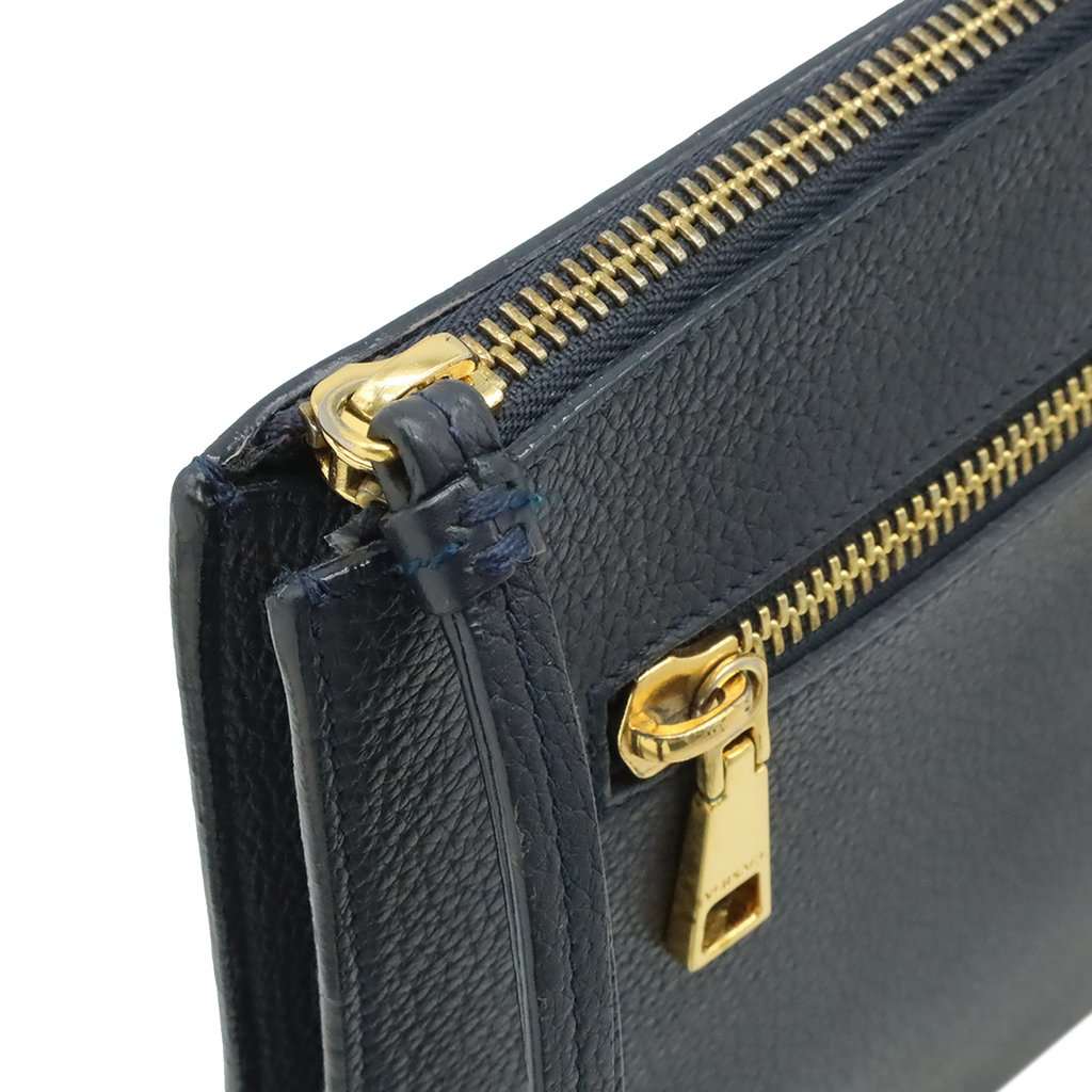 Versace Large La Medusa Palazzo Leather Clutch Black Leather Very good condition - Box View