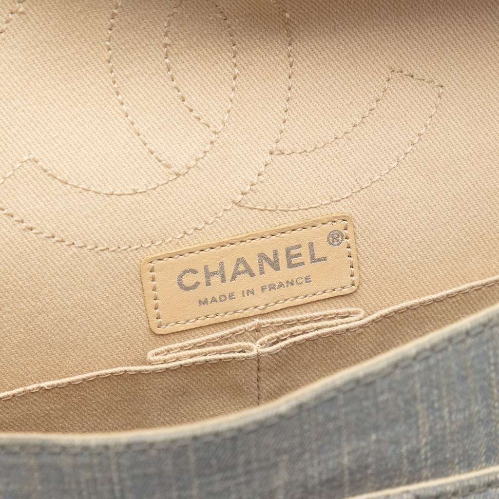 Chanel Tricolor Quilted Denim Reissue 2.55 Double Flap 226 MultiColor Very good condition - Box View