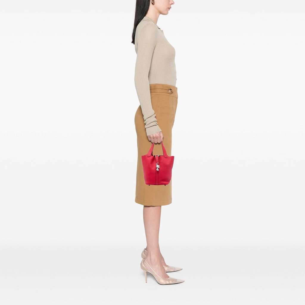 Hermès Clemence Picotin Lock 18 Red Leather Very good - Box View