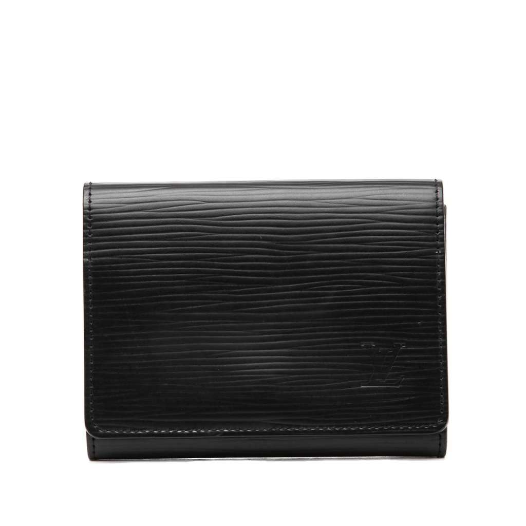 Louis Vuitton Epi Envelope Business Card Holder Black Leather Very good condition - Front View