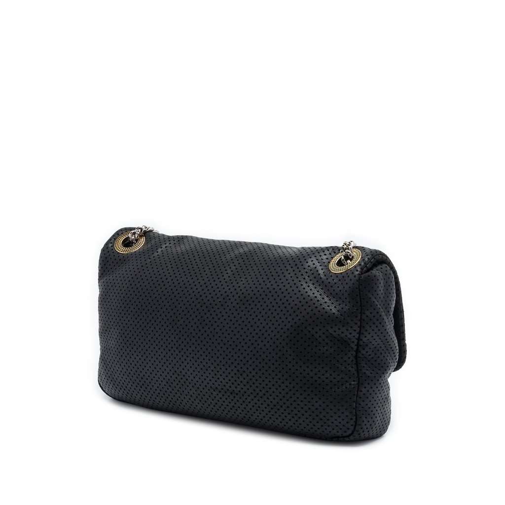 Chanel Medium Perforated Calfskin Reissue 2.55 Drill Flap Black Leather Very good - Back View