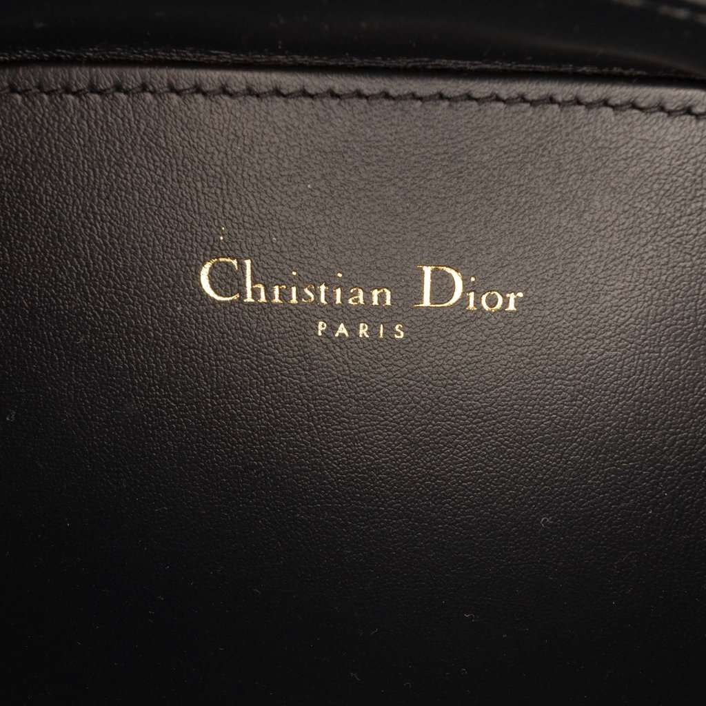 Dior Leather and Oblique Canvas CD Oval Camera Bag Black Leather Very good condition - Box View