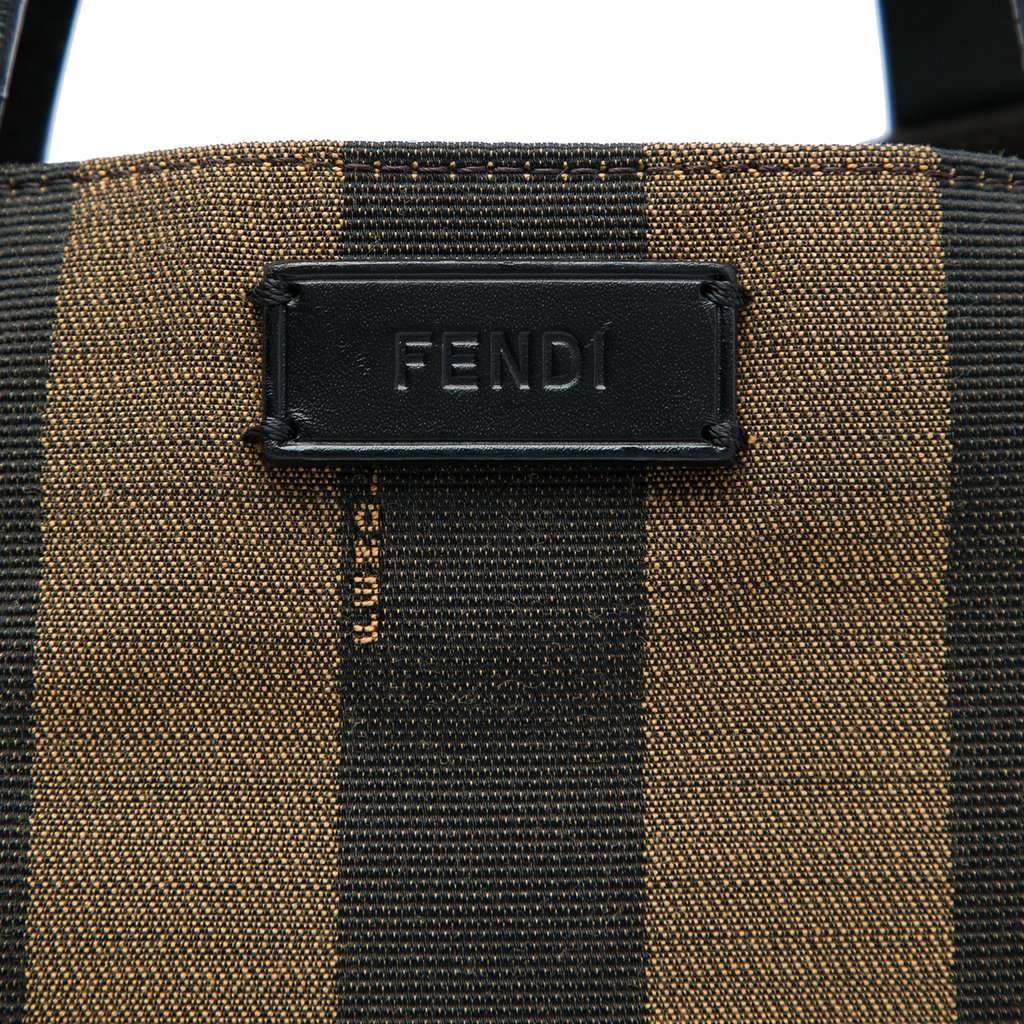 Fendi Pequin Canvas Simply Shopping Tote Brown Very good condition - Box View
