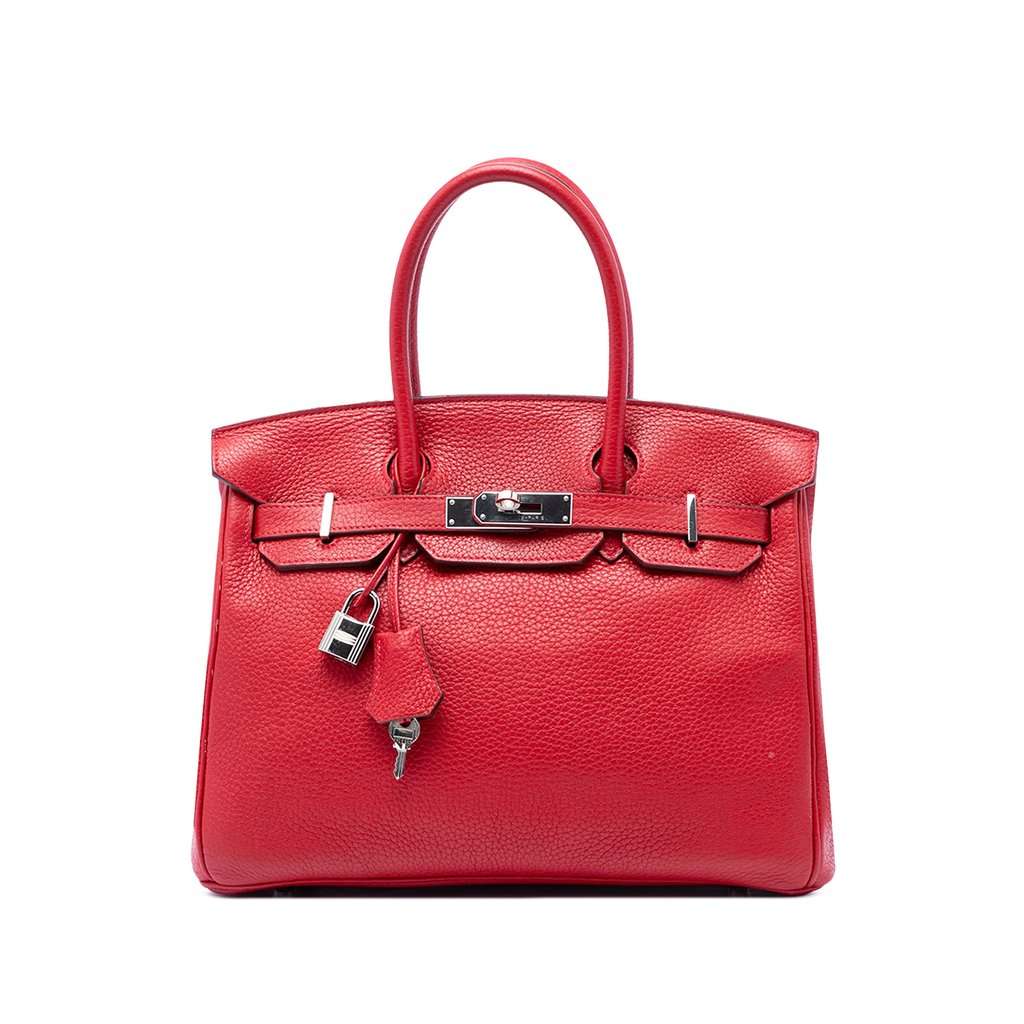 Hermès Togo Birkin Retourne 30 Red Leather Very good - Front View