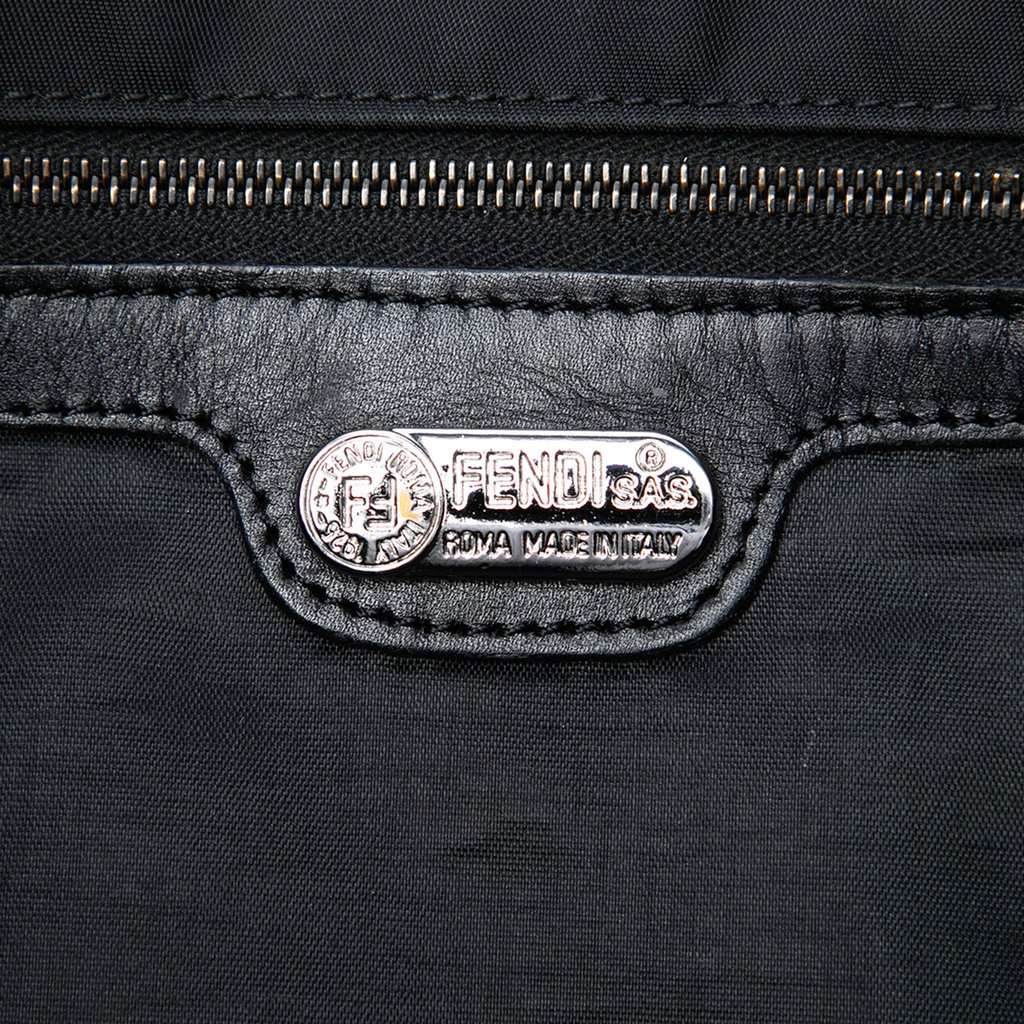 Fendi FF Nylon Tote Black Very good - Box View