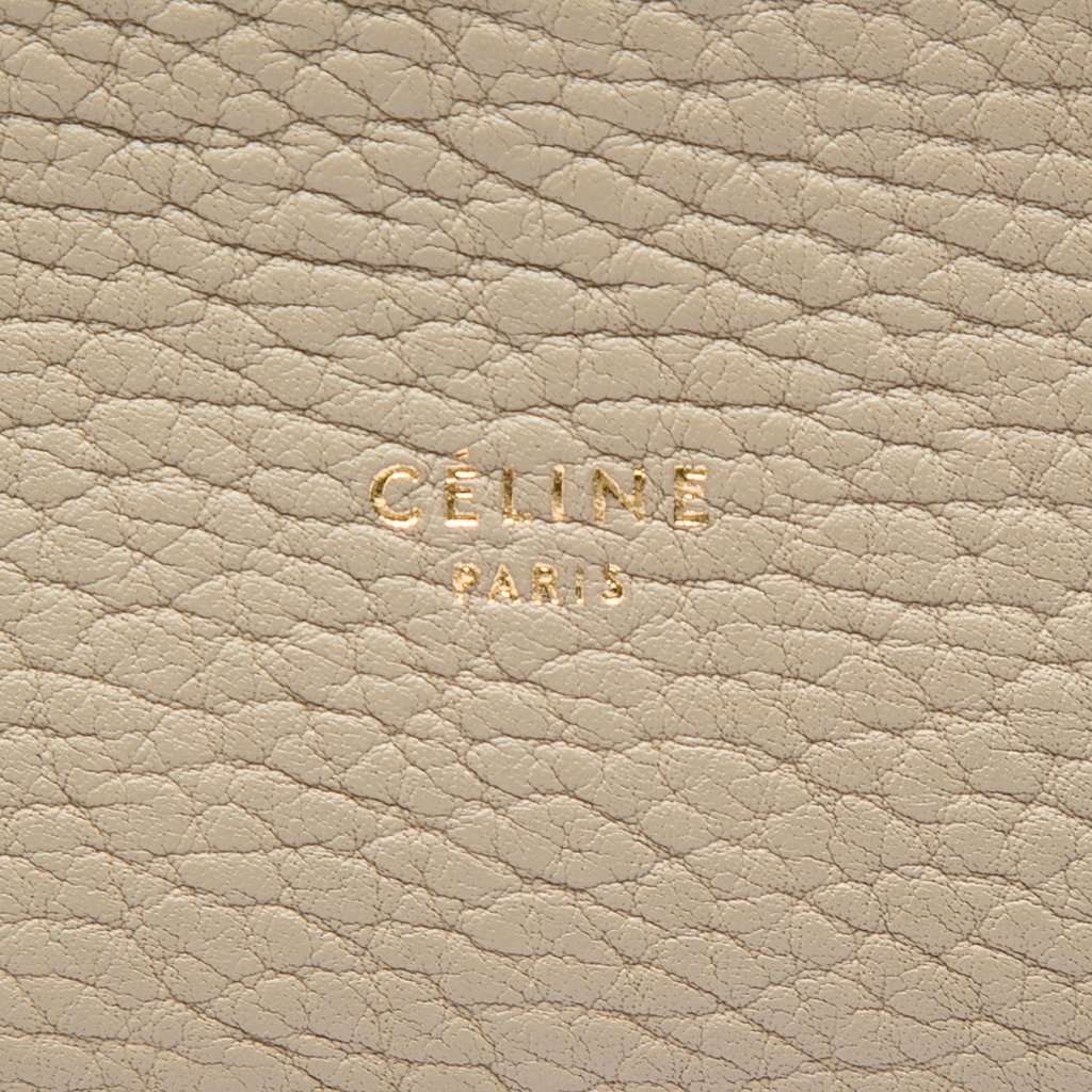 Celine Medium Grained Calfskin Tie Knot Tote Brown Leather Very good condition - Box View