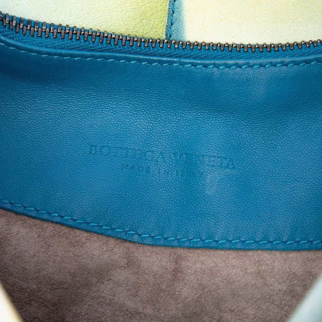 Bottega Veneta Nappa Intrecciato Aquilone Fortune Cookie Hobo Blue Leather Very good condition - Box View